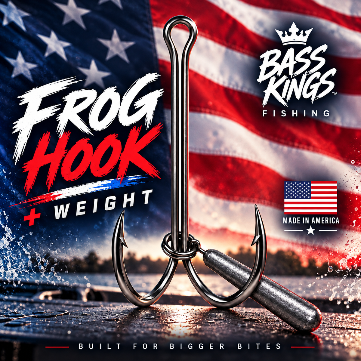 Bass Kings Weighted Urchin Frog Hook Rig