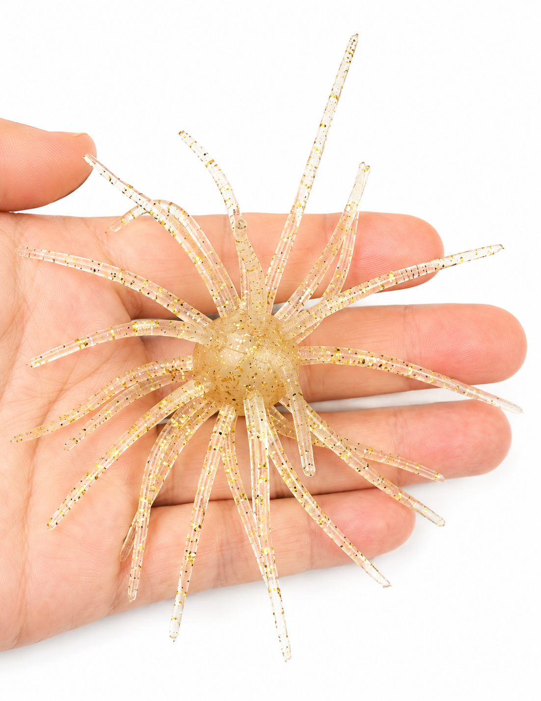 19mm Golden Shiner Coike Style Tentacle Creature Bait – Floating TPE Sea Urchin Soft Bait | Ultra-Fine Tentacle Action | Slow Fall Bass Fishing Lure