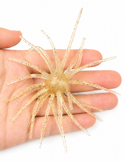 19mm Golden Shiner Coike Style Tentacle Creature Bait – Floating TPE Sea Urchin Soft Bait | Ultra-Fine Tentacle Action | Slow Fall Bass Fishing Lure