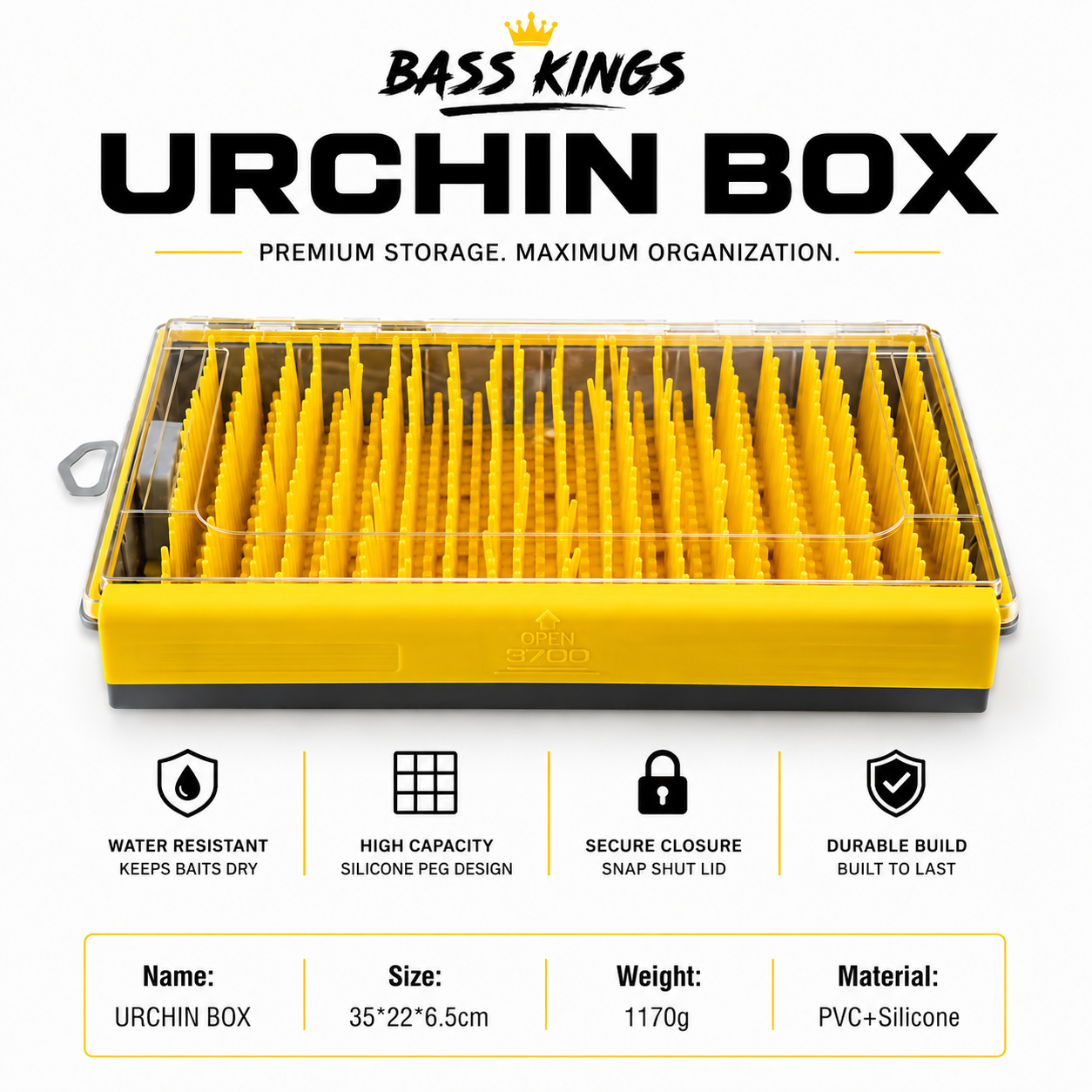 Bass Kings Urchin Box | Premium Coike & Urchin Bait Storage Box Pre Order