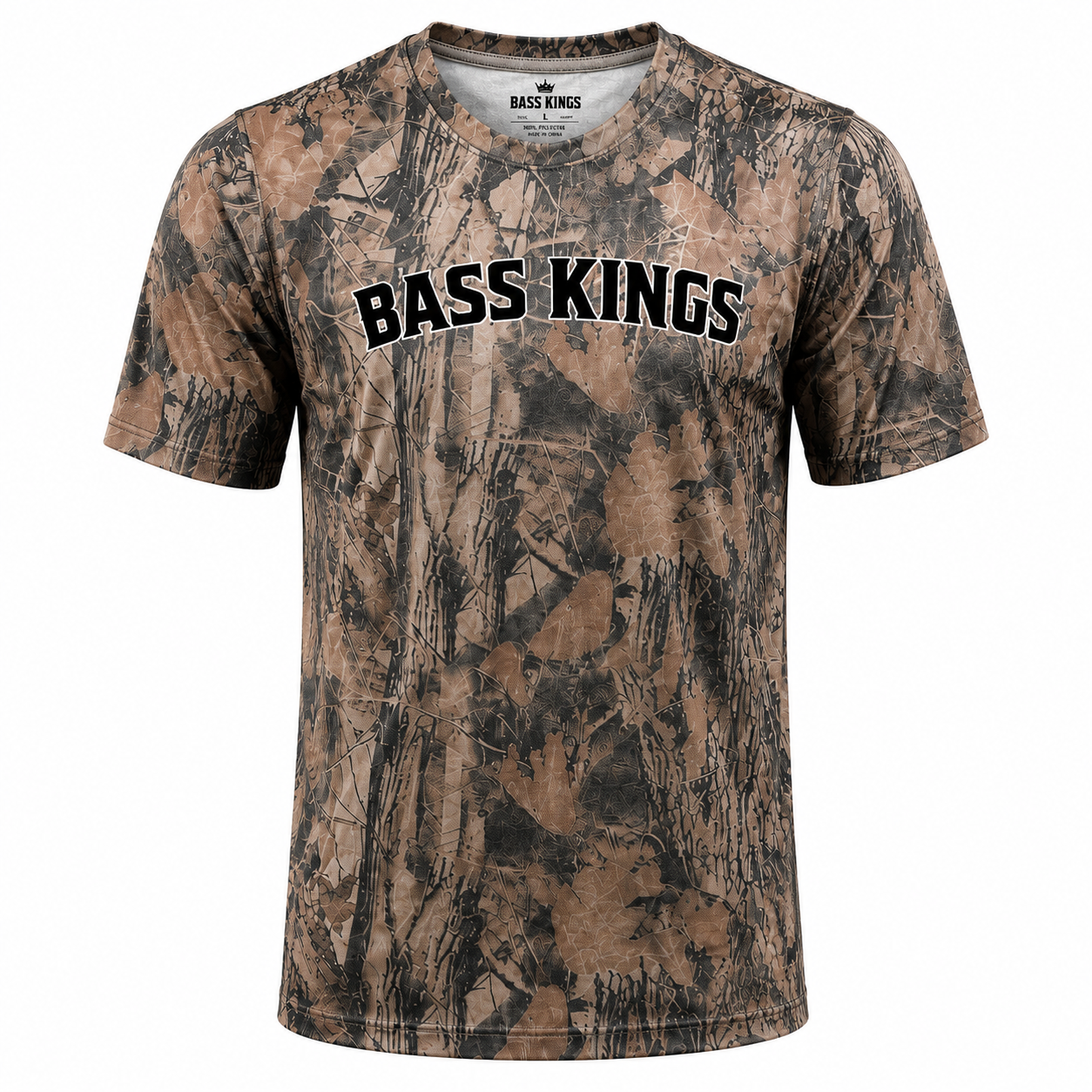 Bass Kings Performance Camo Fishing Shirt | Lightweight Moisture-Wicking Tee