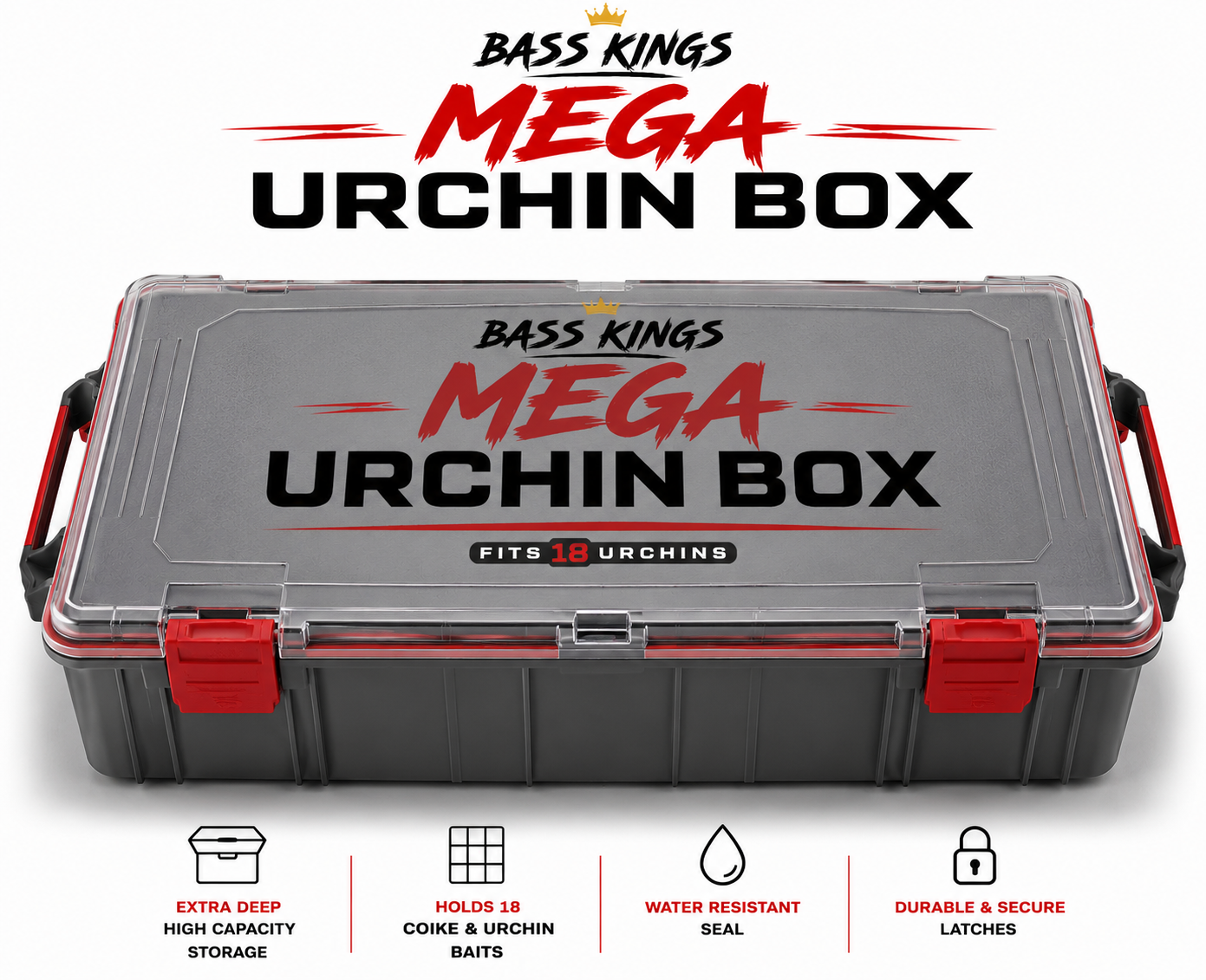 Bass Kings Mega Urchin Box | Premium Coike & Urchin Bait Storage Box Available Now