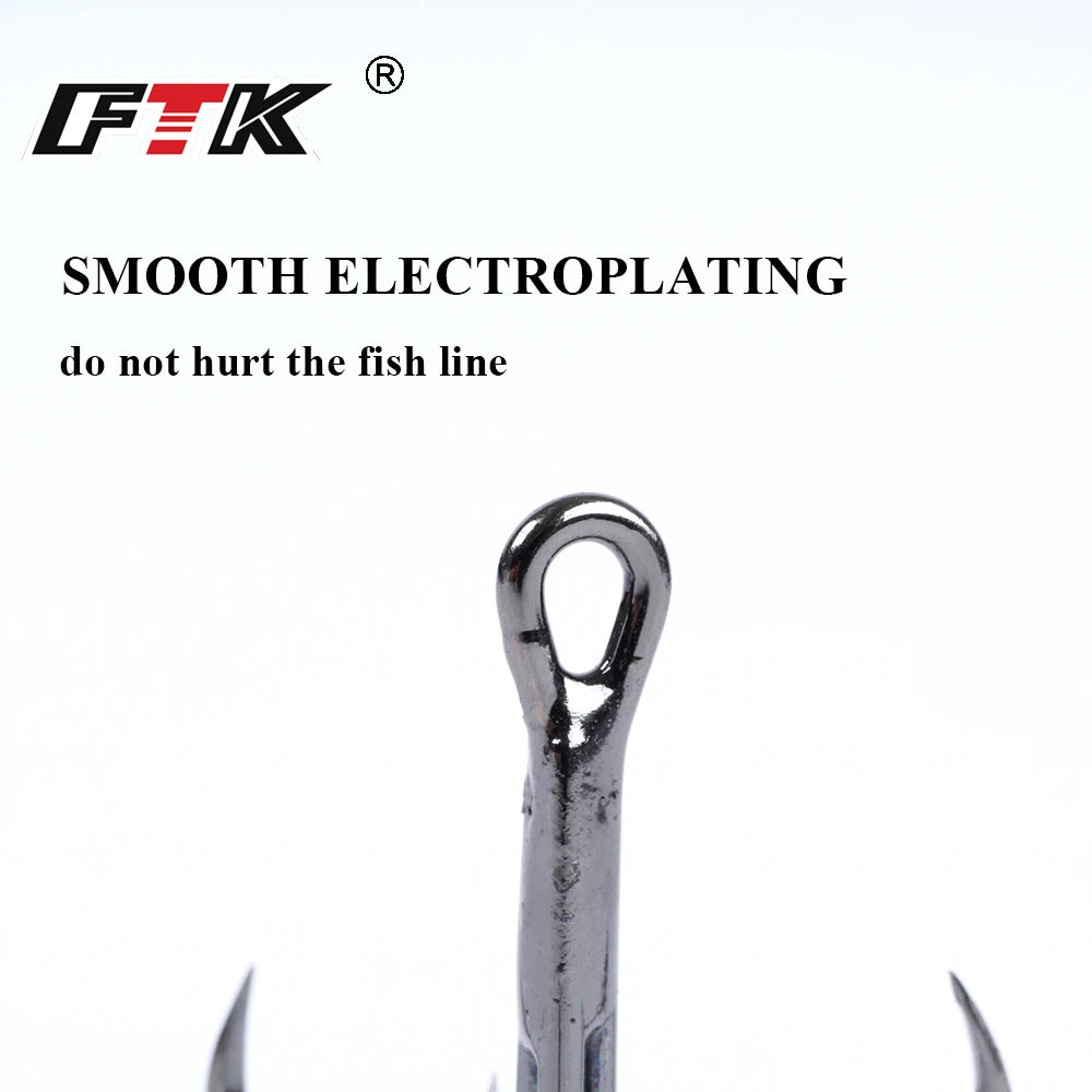 FTK Urchin Hooks Size #2 15-20PCS Treble Fishing Hooks Coike Hooks