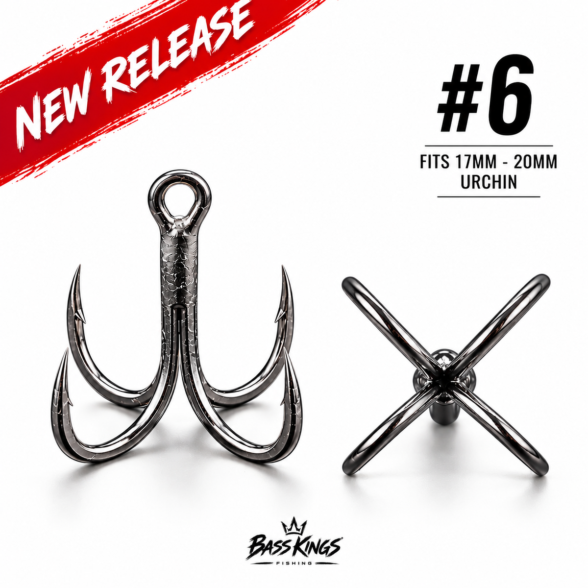 Bass Kings Quad Urchin Hook - 2 Pack