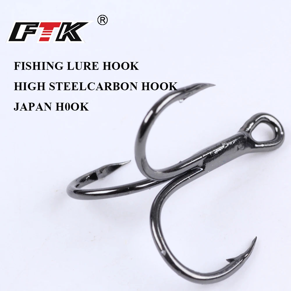 FTK Urchin Hooks Size #2 15-20PCS Treble Fishing Hooks Coike Hooks