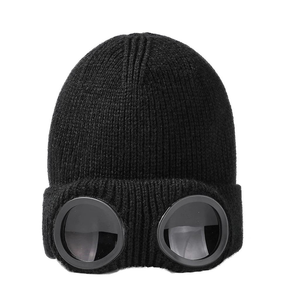 Windproof Goggle Beanie – Full Coverage Outdoor Knit Hat
